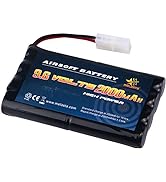 melasta AA 9.6V 2000mAh NiMH Airsoft Battery Pack Compatible with Tamiya Connector RC/Remote Cont...