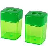 Eagle Manual Pencil Sharpener, 2 Holes, for Standard and Jumbo Color Pencils, Perfect for Kids, P...
