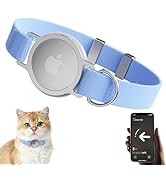 AirTag Cat Collar, Ultra Elastic Cat Tracker Collar with Apple Air Tag Holder, [Lightweight &amp; Scr...