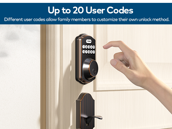 keypad door lock with handle