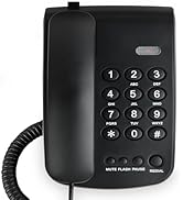 Uvital Corded Phone for Landline, Black Telephone Landline Phones, Landline Corded Phone, Desktop...