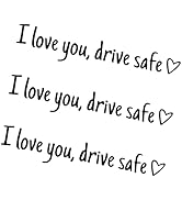 Ferianl 3 x I Love You Drive Safe Car Mirror Stickers, Car Window Vinyl Decal, Cute Stickers for ...