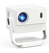 [Built-in Apps] 4K Smart Projector with WiFi and Bluetooth, High Brightness Outdoor Movie Project...