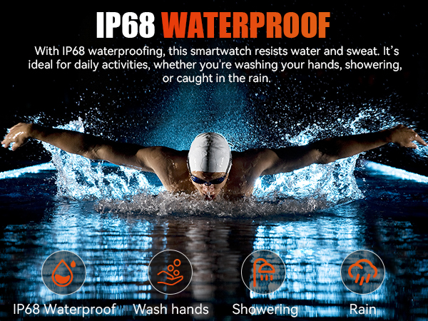 3ATM Waterproof IP68 Water-Resistant
