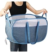 Collapsible Laundry Baskets, Tear Proof Pop Up Laundry Hamper with Dual Handles, Durable Foldable...