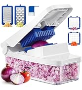 Geedel Vegetable Cutter, Onion Cutter Pro Food Chopper, Kitchen Vegetable Slicer Dicer Cutter Gra...