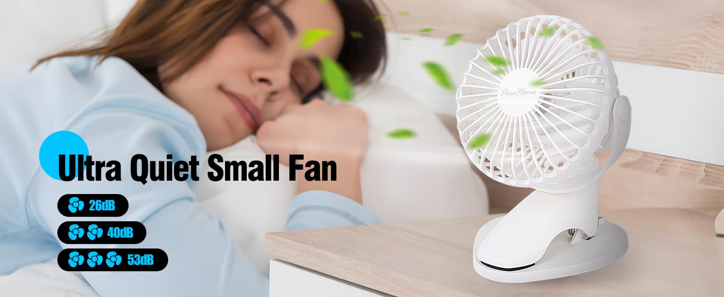 Portable Clip Fan with USB &amp;amp;amp; Battery Powered