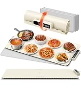 Colorlife Warming Mat for Food - Electric Warming Tray with Heat-Insulation Pad, 4-Level Temperat...