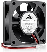 GDSTIME 60mm x 20mm 24V DC Computer Case Brushless Cooling Fan 2 Pin Dual Ball Bearings for Ender...