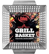 Kaluns Grill Basket For Veggies, Heavy Duty Grilling Baskets For Outdoor Grilling, Large Stainles...