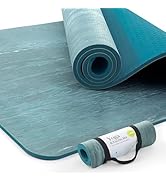 UMINEUX Extra Thick Yoga Mat, 2/5 Inch (10MM), Natural Rubber and TPE Non Slip Yoga Mats with Str...