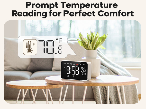 digital alarm clock for heavy sleepers kids adults loud alarm clock