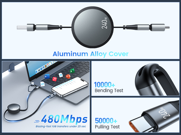 Retractable USB-C Cable