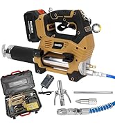 Foandbevi Cordless Grease Gun with Battery &amp; Case, 10000PSI Battery-Powered Electric Grease Gun, ...