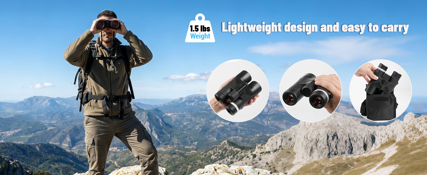 10x42 Binoculars for Adults - Professional HD Roof BAK4 Prism Lens Binoculars for Bird Watching