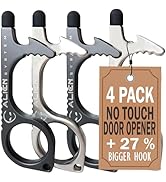 No Touch Door Opener tool 4 Pack - Premium keychain multitool - Hygienic Touch free Keychain tool...