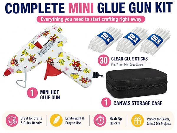mini hot glue gun kit