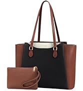 RAINSMORE Laptop Bag for Women 15.6 Inch Work Tote Bags Waterproof Computer Bags Leather Professi...