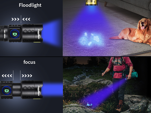 FOCUS ADJUSTABLE UV FLASHLIGHT 365NM