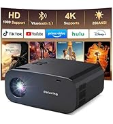 Projector,Smart Projector with WiFi and Bluetooth, Built-in Apps, Auto Focus &amp; Keystone,Native 10...