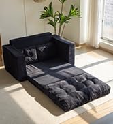 MAXYOYO Convertible Sofa Bed, Pull Out Loveseat Sleeper Sofa, 2 in 1 Folding Couch Bed, Fold Out ...