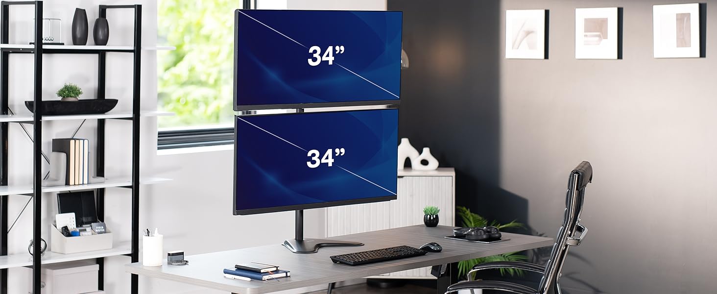 Stacked Dual Ultrawide Free Standing Mount