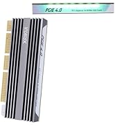 XRIKUI NVME M.2(M Key) SSD to PCIe X4/X8/X16 Expansion Card with RGB Light Aluminum Heat Sink SSD...