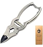 Toenail Clippers for Thick Ingrown Toenails - Heavy Duty Surgical Grade Stainless Steel Fingernai...