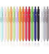 Gel Pens, 16 Pcs Quick Dry Black Ink Pen Fine Point 0.5mm Smooth Writing Pen, Large Capacity Long...