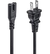 Okin AC Power Supply Main Cable, 2-Pin 4 Ft Long Cord Replacement Part for Power Recliner Lift Ch...
