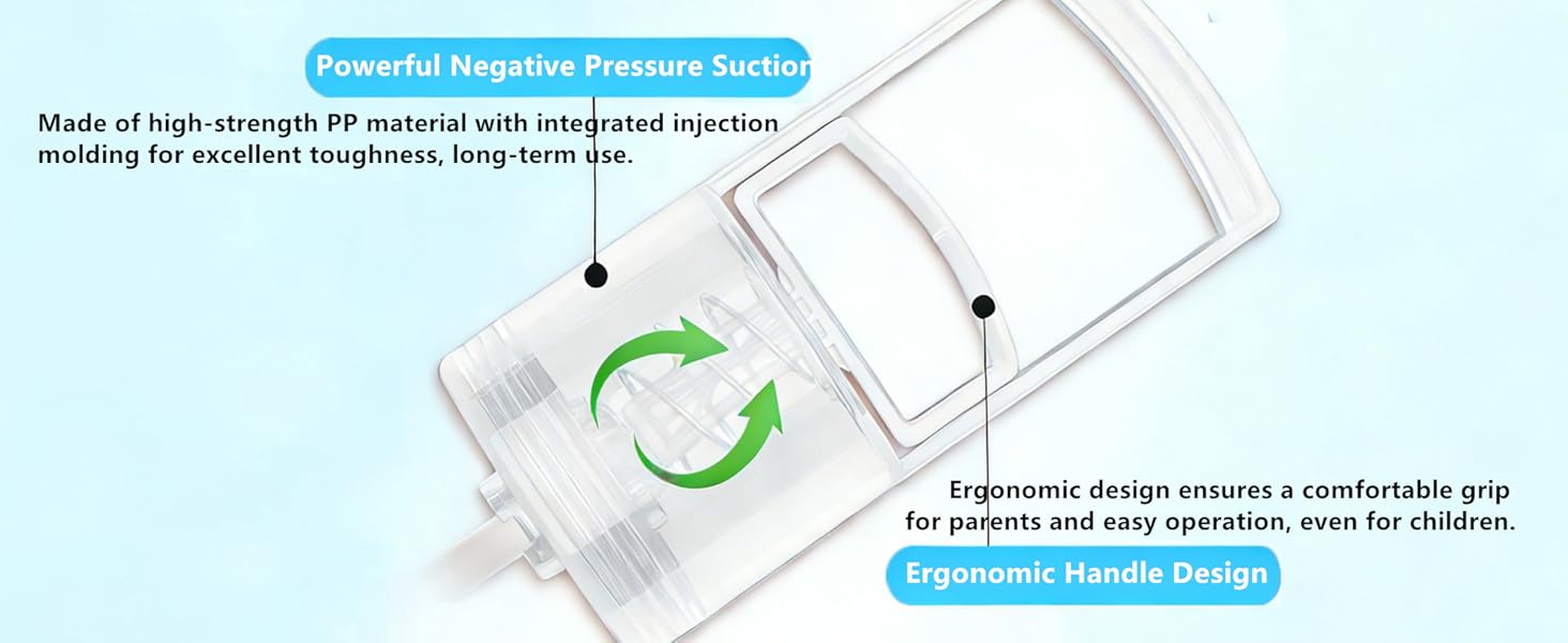 Nasal Aspirator for Baby, Baby Nose Sucker, Booger Sucker with Hand Pump