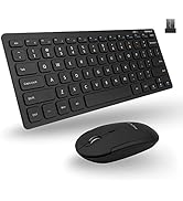 Macally Small Wireless Keyboard and Mouse Combo - an Essential Work Duo - 2.4G Compact Wireless K...