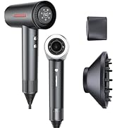 LESCOLTON Hair Dryer, Ionic Blow Dryer 110,000 RPM Brushless Motor 1400W Powerful High Speed, Dif...