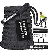 Battle Ropes for Home Gym 1 Inch Diameter 30FT Length Workout Rope Exercise Rope Training Ropes w...