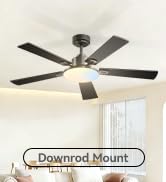 Amico Ceiling Fans with Lights, 52 inch Smart Ceiling Fan with Remote/APP/Alexa Control, Downrod ...
