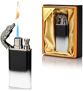 Magic Dual Flame Dragon Lighter, Refillable Butane Torch Lighter Double Flame Dragon Lighter Swit...