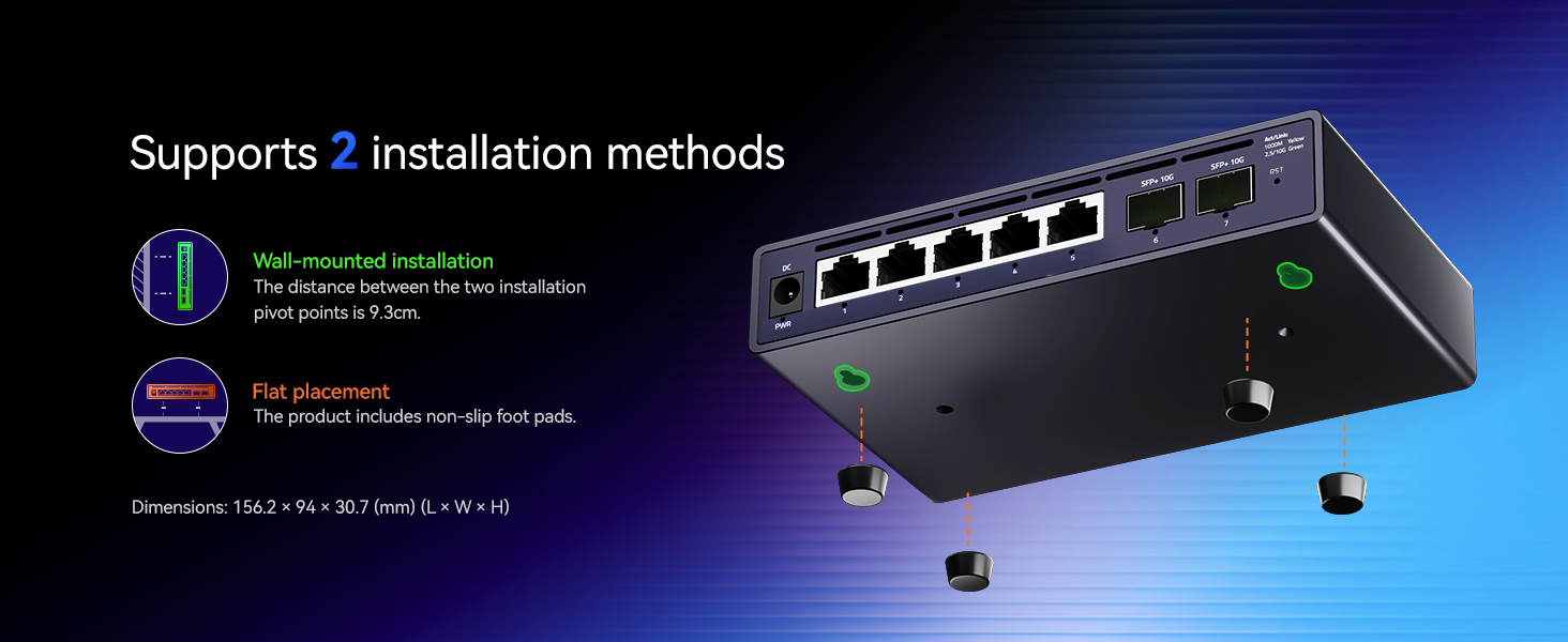 Wall/Desktop Mount, Compact Size