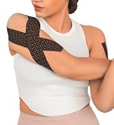 TheraCopper Copper Infused Kinesiology Tape – 2 Rolls (40 Precut Strips) – Advanced Waterproof Ki...