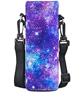 Water Bottle Sling Case Bag Carrier Holder - 500ML 750ML 1000ML Neoprene Water Bottle Sleeve Cool...