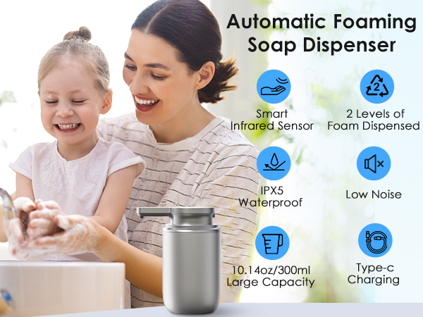 automatic foam soap dispenser battery