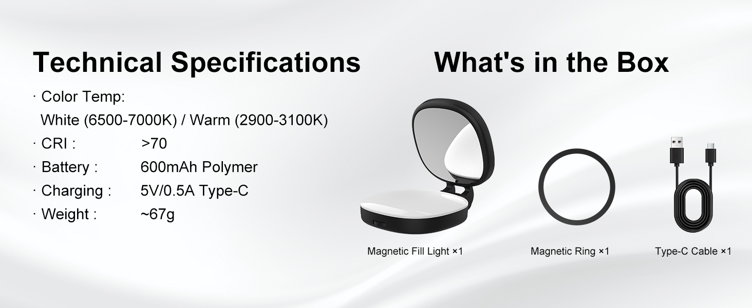 magnetic fill light luz led para celular ring light phone selfie phone light