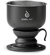 Ideus Brew Pour Over Dripper, Portable Stainless Steel Reusable Filter Manual Camp Coffee Maker B...