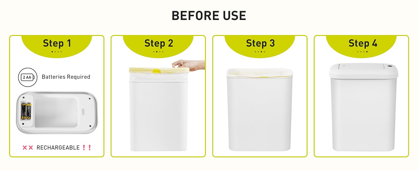 bathroom trash can automatic touchless