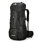 WintMing 75L Hiking Backpack with Rain Cover Waterproof Camping Backpack Shoes Warehouse for Men ...