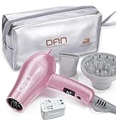 DAN Auto Dual Voltage Hair Dryer,Hair Blow Dryer,Compact Folding Blower,Small hairdryer with Diff...