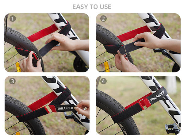 26'' x 1.5'' Trilancer Adjustable Bike Wheel Stabilizer Strap