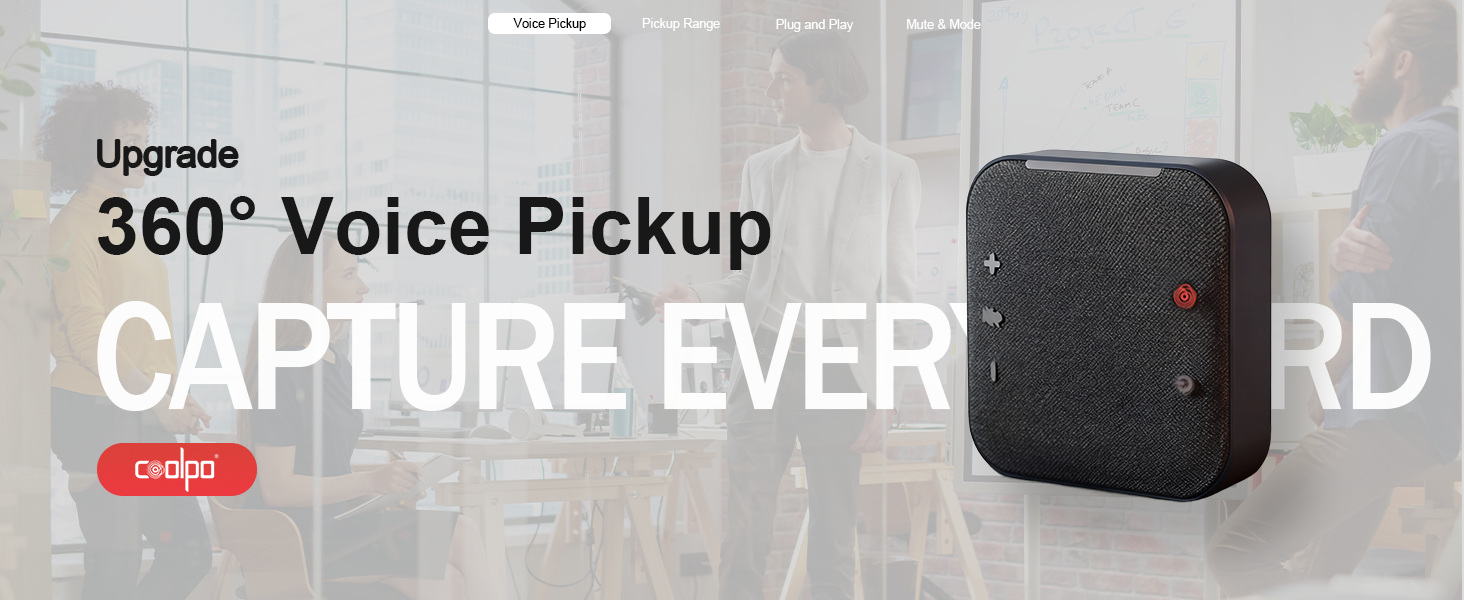 Upgrade 360° Voice Pickup Capture Every Word