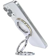 Vearstie Metal Phone Ring Holder, Dual-Axis 3-Ring Design with Strong Magnet, Zinc Alloy Adjustab...