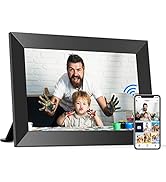 BIGASUO 10.1 Inch WiFi Digital Picture Frame, IPS HD Touch Screen Cloud Smart Photo Frames with B...