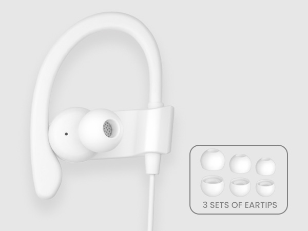 Avantree E171 has three sizes of earbud tips. 